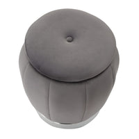 Pouf MF356, Grigio, Legno, 43x43x43 cm, Seven Design