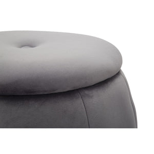 Pouf MF356, Grigio, Legno, 43x43x43 cm, Seven Design