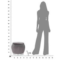 Pouf MF356, Grigio, Legno, 43x43x43 cm, Seven Design