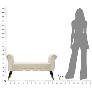 Panca MF297, Beige, Legno, 120x40x60 cm, Seven Design