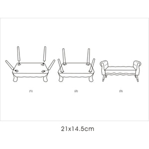 Panca MF297, Beige, Legno, 120x40x60 cm, Seven Design