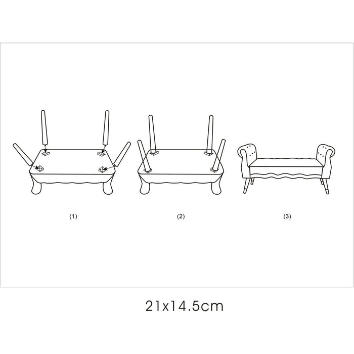 Panca MF297, Beige, Legno, 120x40x60 cm, Seven Design