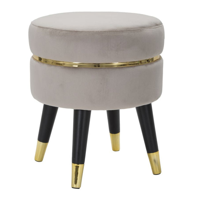 Sgabello Basso MF456, Grigio, Legno, 35x35x40,5 cm, Seven Design