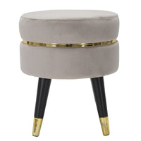 Sgabello Basso MF456, Grigio, Legno, 35x35x40,5 cm, Seven Design