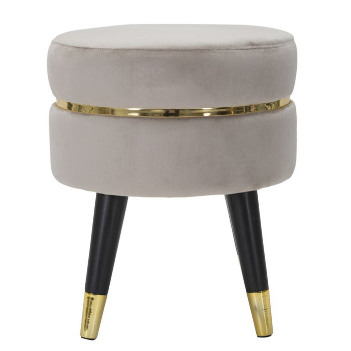 Sgabello Basso MF456, Grigio, Legno, 35x35x40,5 cm, Seven Design