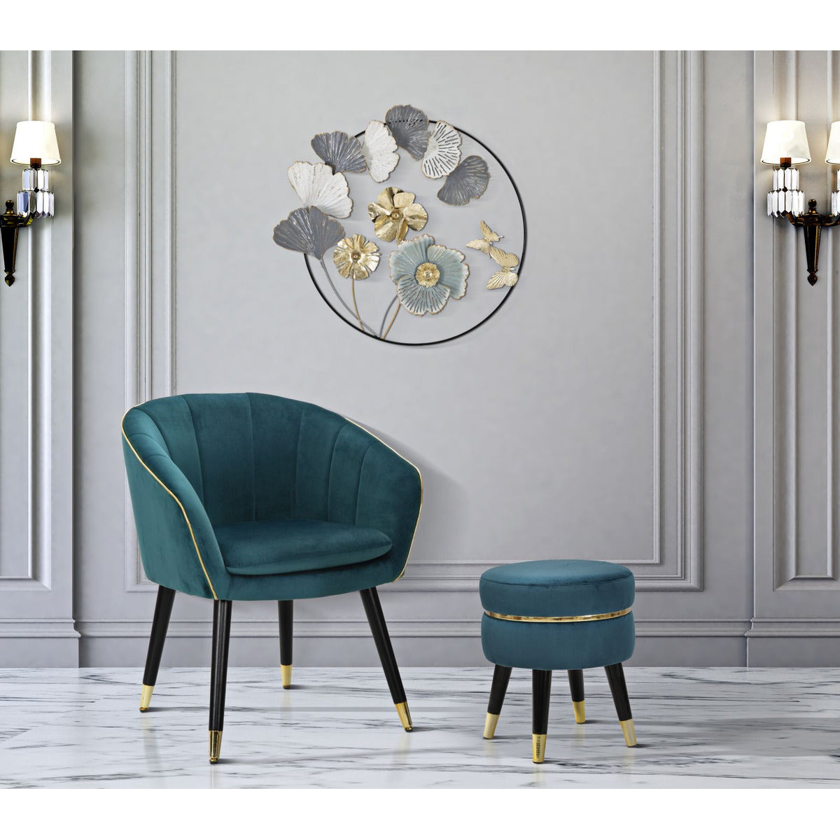 Sgabello Basso MF459, Ottanio, Legno, 35x35x40,5 cm, Seven Design