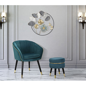 Sgabello Basso MF459, Ottanio, Legno, 35x35x40,5 cm, Seven Design