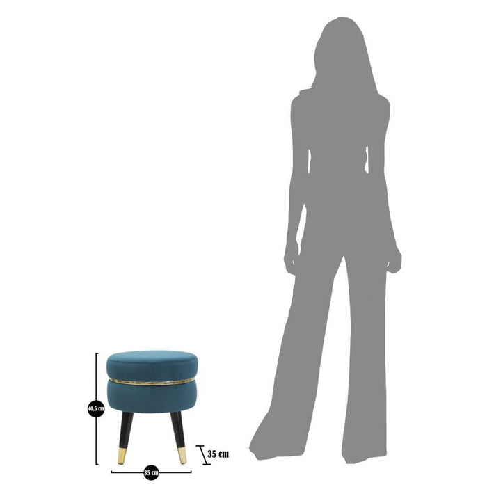 Sgabello Basso MF459, Ottanio, Legno, 35x35x40,5 cm, Seven Design