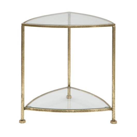 Tavolino MF563, Oro, Metallo, 45x45x50 cm, Seven Design