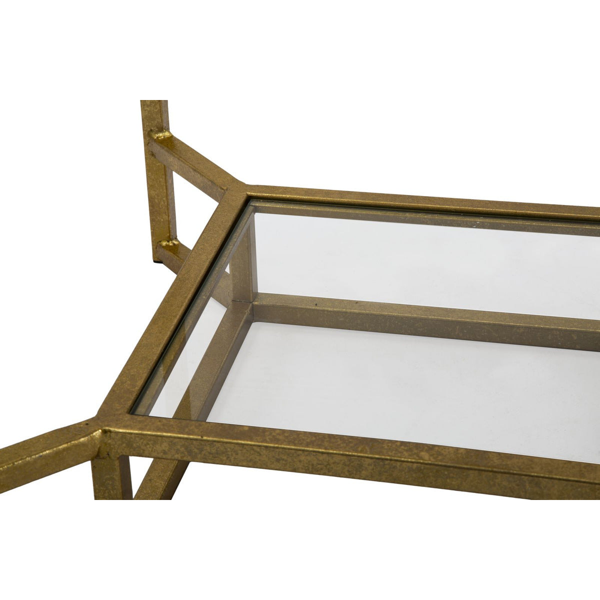 Tavolino MF536, Oro, Metallo, 47x47x60 cm, Seven Design