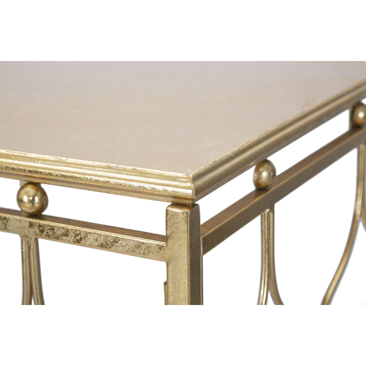 Tavolo Consolle MF613, Oro, Metallo, 96,5x41x78 cm, Seven Design