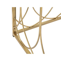 Tavolo Consolle MF613, Oro, Metallo, 96,5x41x78 cm, Seven Design