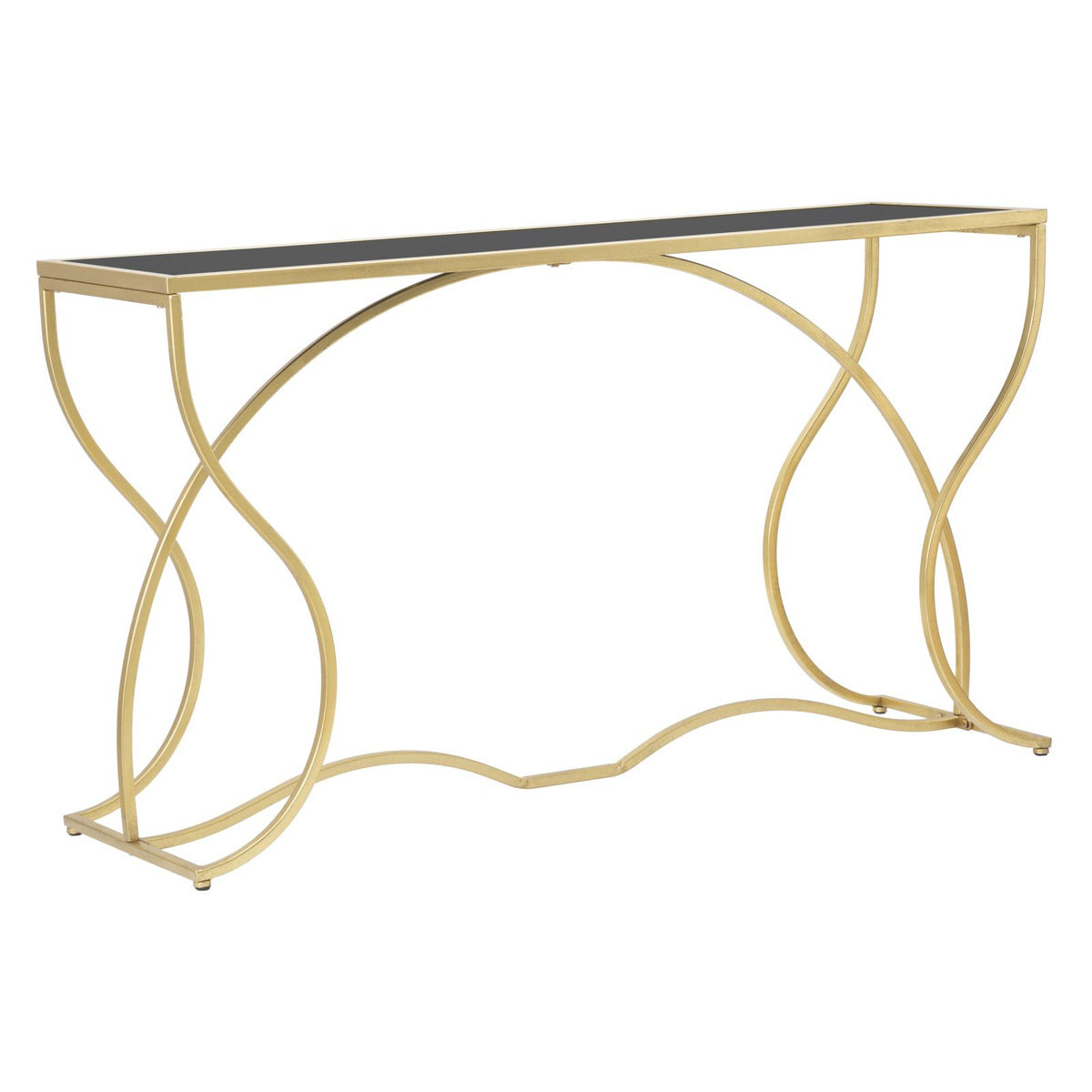Tavolo Consolle MF626, Oro, Metallo, 130x40x75 cm, Seven Design
