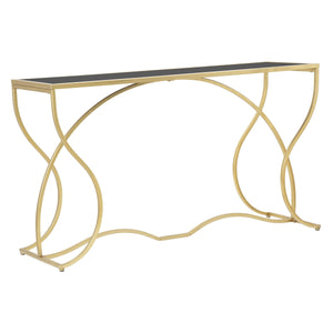 Tavolo Consolle MF626, Oro, Metallo, 130x40x75 cm, Seven Design