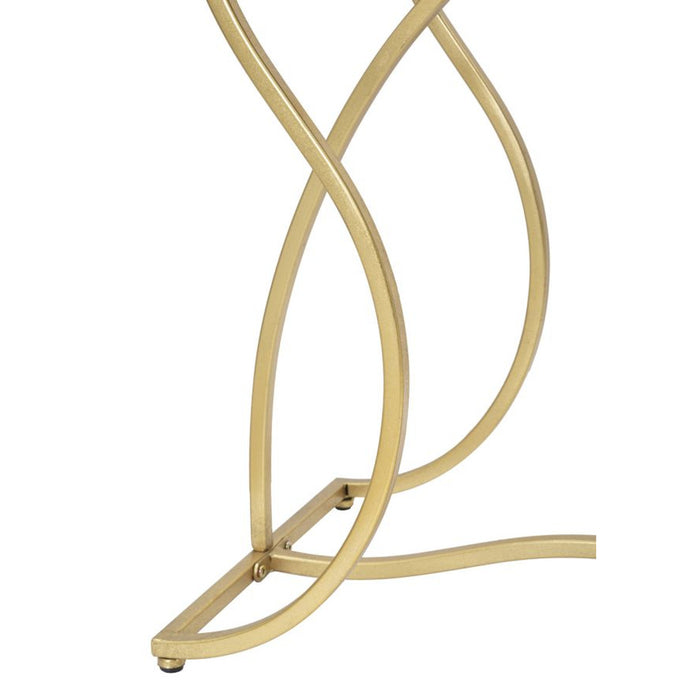 Tavolo Consolle MF626, Oro, Metallo, 130x40x75 cm, Seven Design
