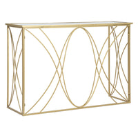 Tavolo Consolle MF627, Oro, Metallo, 120x40x80 cm, Seven Design