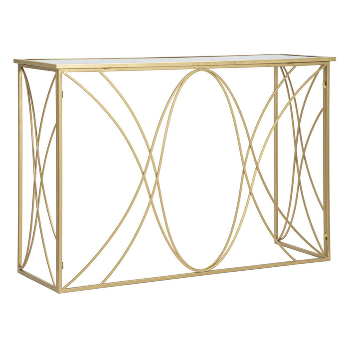 Tavolo Consolle MF627, Oro, Metallo, 120x40x80 cm, Seven Design
