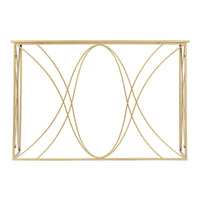 Tavolo Consolle MF627, Oro, Metallo, 120x40x80 cm, Seven Design