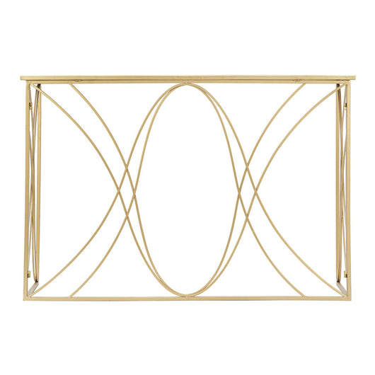 Tavolo Consolle MF627, Oro, Metallo, 120x40x80 cm, Seven Design