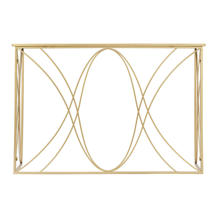 Tavolo Consolle MF627, Oro, Metallo, 120x40x80 cm, Seven Design