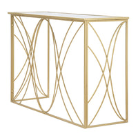Tavolo Consolle MF627, Oro, Metallo, 120x40x80 cm, Seven Design