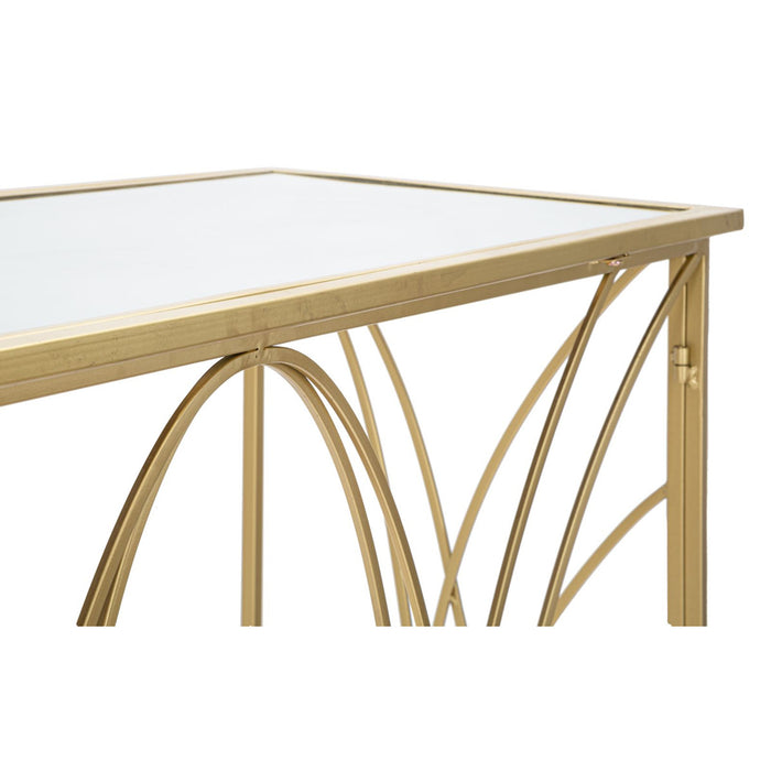 Tavolo Consolle MF627, Oro, Metallo, 120x40x80 cm, Seven Design