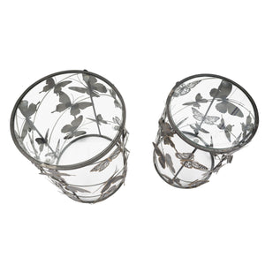 Tavolino Farfalla 34, Multicolore, Metallo, 41,3x41,3x55 cm, Seven Design