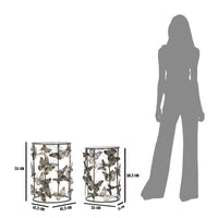 Tavolino Farfalla 34, Multicolore, Metallo, 41,3x41,3x55 cm, Seven Design