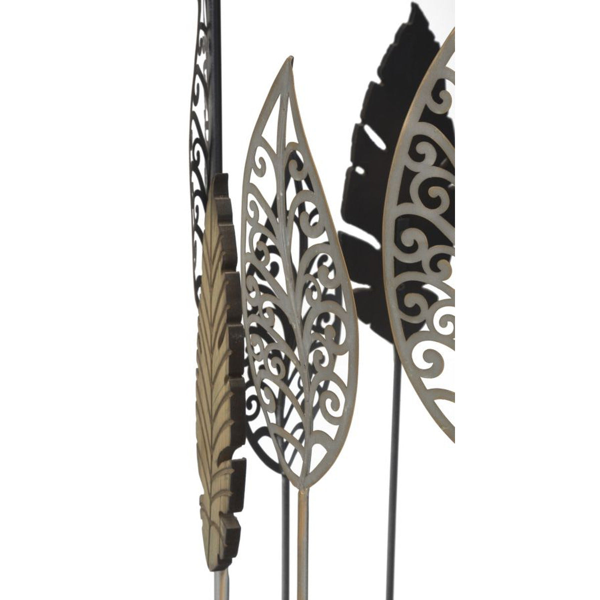 Tavolino Foglia 65, Multicolore, Metallo, 38x38x55 cm, Seven Design