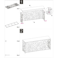Tavolo Consolle MF617, Oro, Marmo, 140x36x82 cm, Seven Design