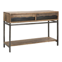 Tavolo Consolle MF602, Marrone, Legno, 118x40x80 cm, Seven Design