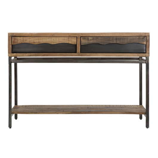Tavolo Consolle MF602, Marrone, Legno, 118x40x80 cm, Seven Design