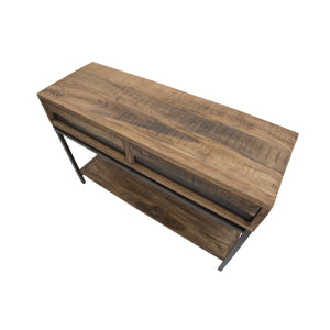 Tavolo Consolle MF602, Marrone, Legno, 118x40x80 cm, Seven Design