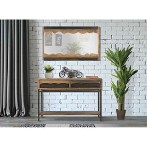 Tavolo Consolle MF602, Marrone, Legno, 118x40x80 cm, Seven Design