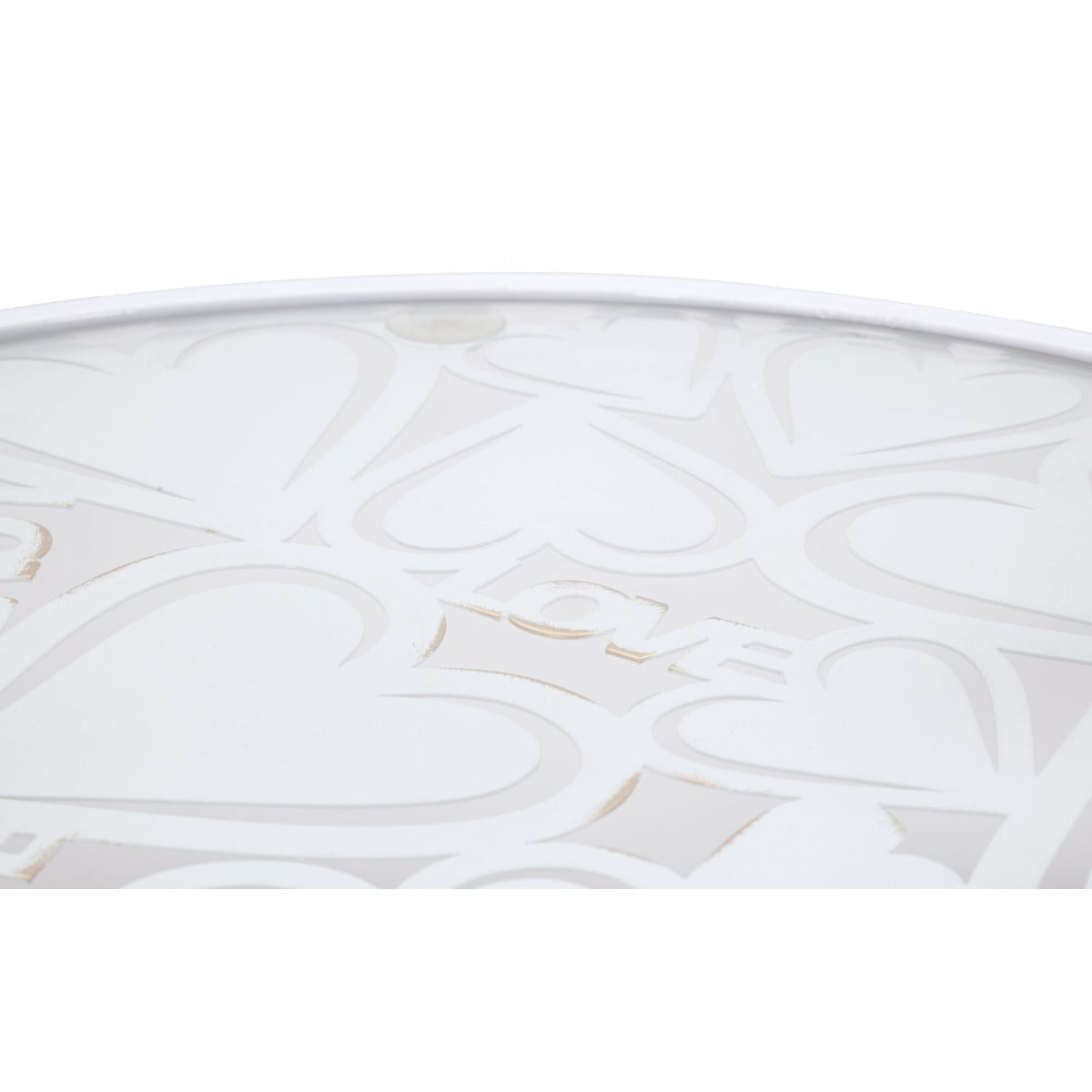 Tavolino MF556, Bianco, Metallo, 43x43x60 cm, Seven Design