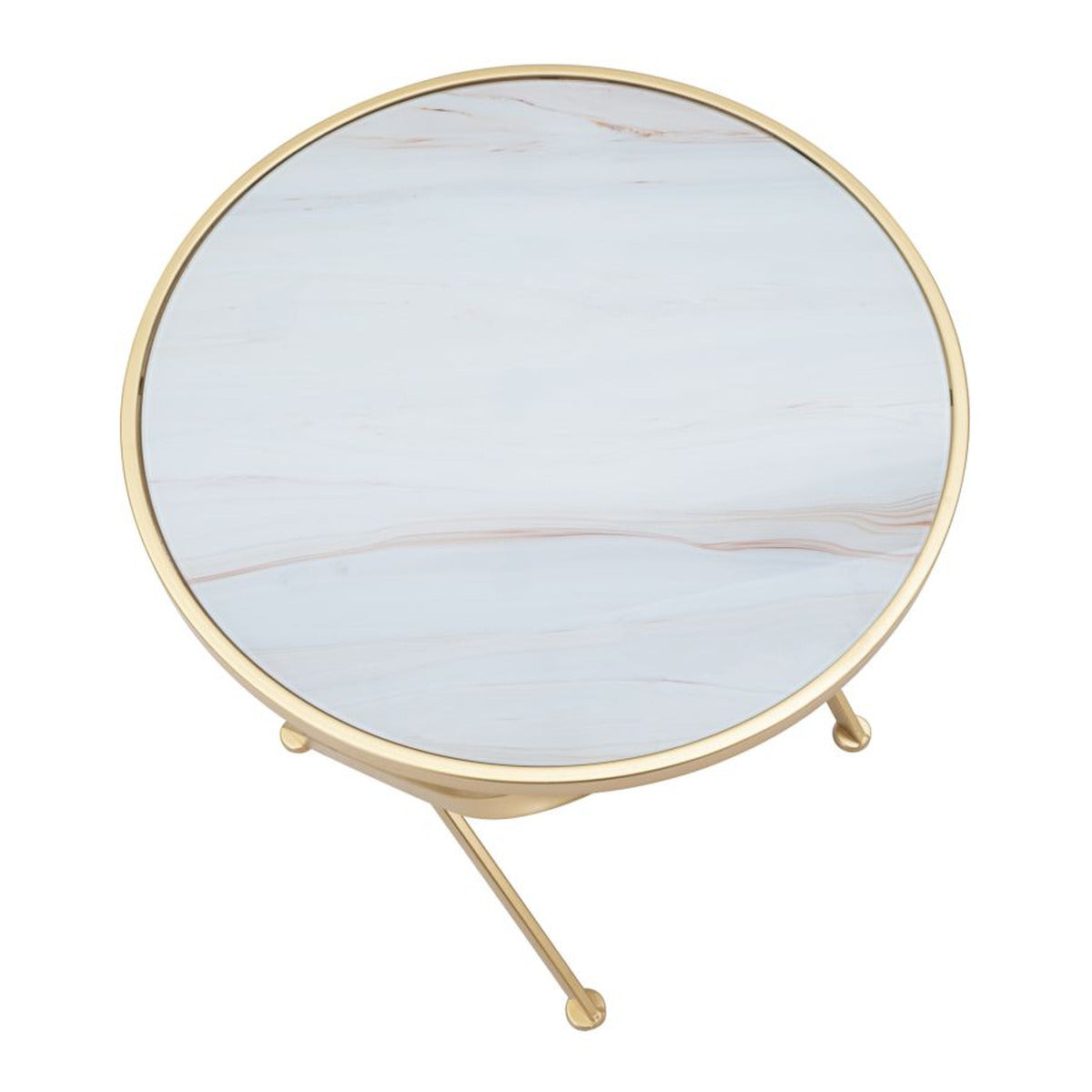 Tavolino MF542, Oro, Metallo, 50,5x50,5x50 cm, Seven Design