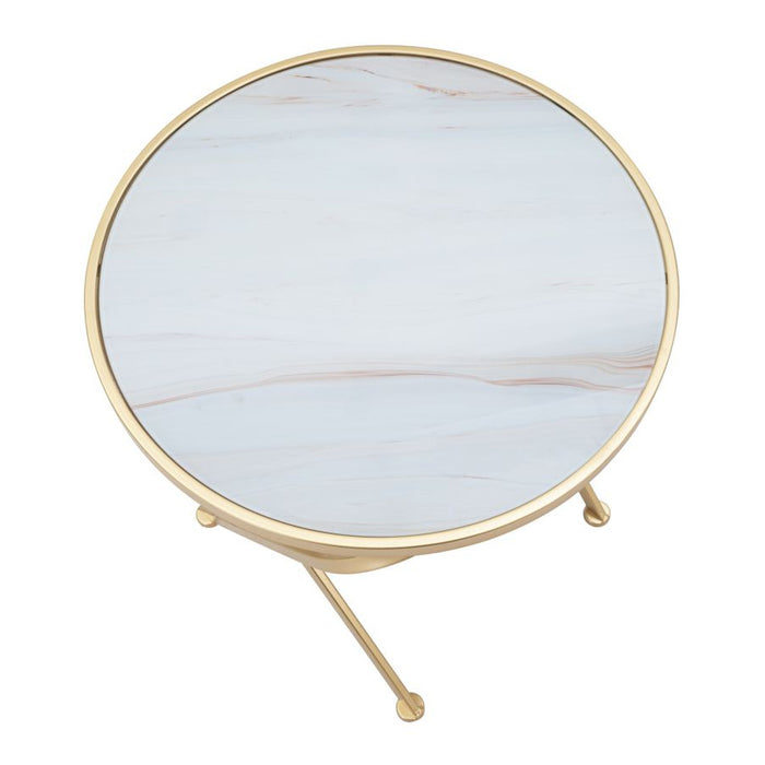 Tavolino MF542, Oro, Metallo, 50,5x50,5x50 cm, Seven Design