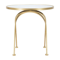 Tavolino MF542, Oro, Metallo, 50,5x50,5x50 cm, Seven Design