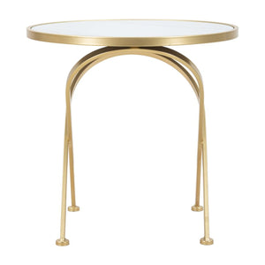 Tavolino MF542, Oro, Metallo, 50,5x50,5x50 cm, Seven Design