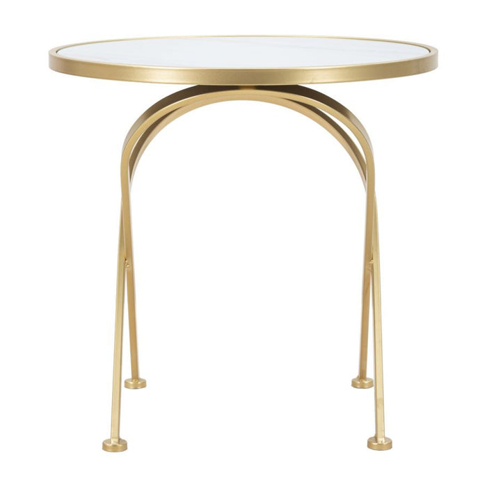 Tavolino MF542, Oro, Metallo, 50,5x50,5x50 cm, Seven Design