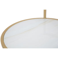 Tavolino MF547, Oro, Metallo, 38x38x61 cm, Seven Design