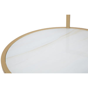Tavolino MF547, Oro, Metallo, 38x38x61 cm, Seven Design