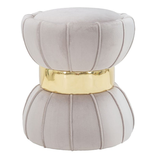 Pouf MF359, Grigio, Tessuto, 40x40x44 cm, Seven Design