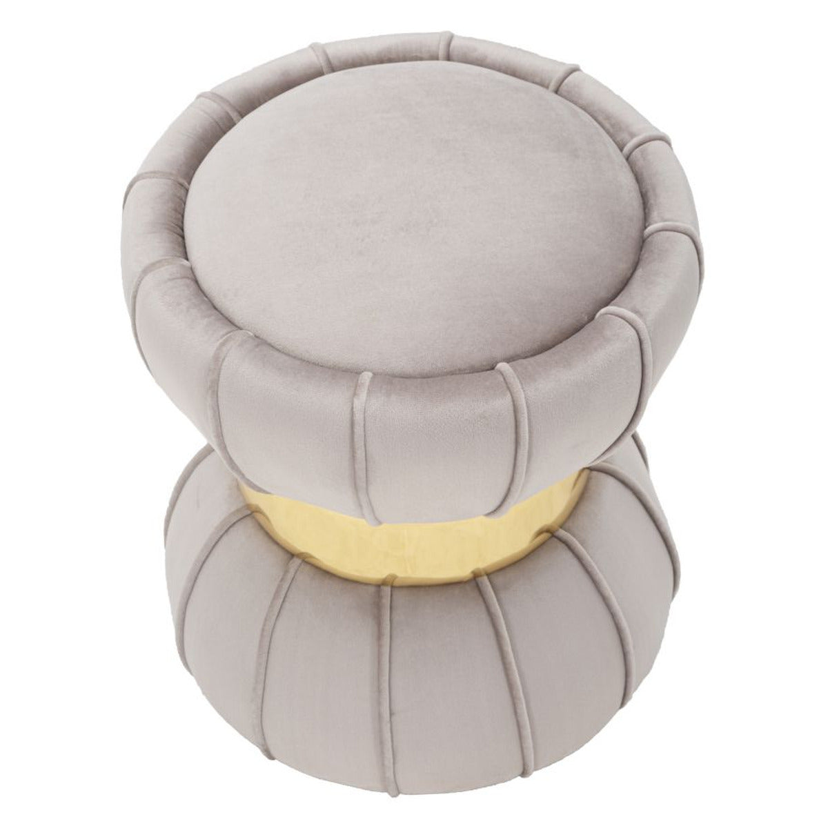 Pouf MF359, Grigio, Tessuto, 40x40x44 cm, Seven Design