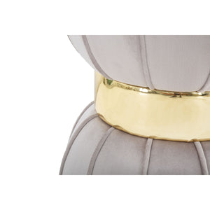 Pouf MF359, Grigio, Tessuto, 40x40x44 cm, Seven Design