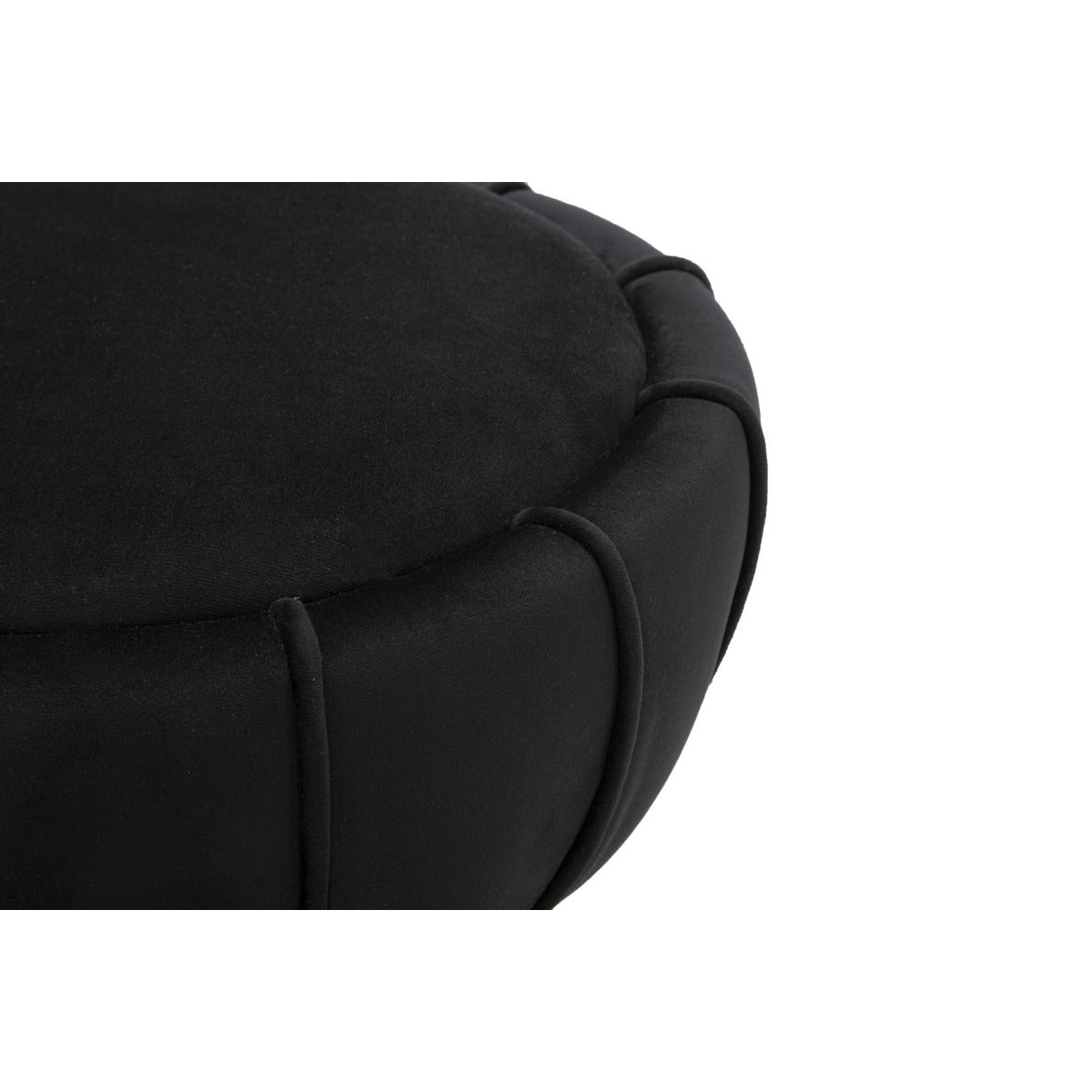 Pouf MF360, Nero, Tessuto, 40x40x44 cm, Seven Design