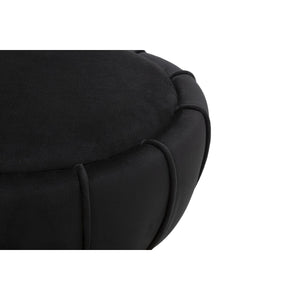Pouf MF360, Nero, Tessuto, 40x40x44 cm, Seven Design