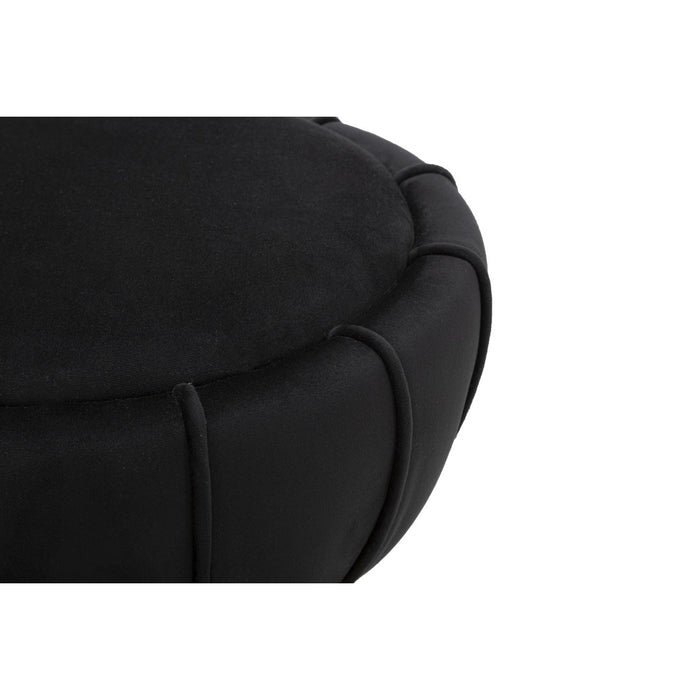 Pouf MF360, Nero, Tessuto, 40x40x44 cm, Seven Design