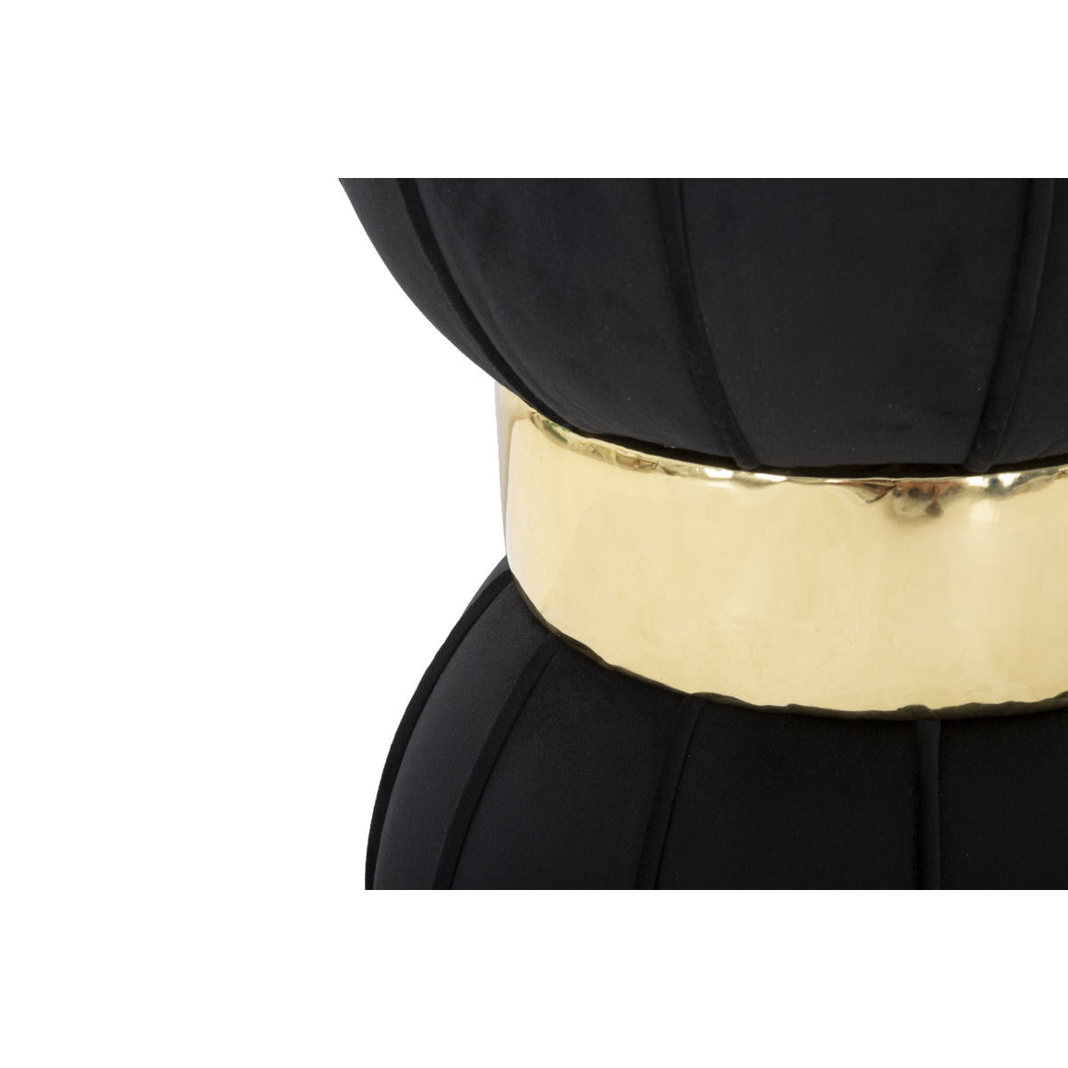 Pouf MF360, Nero, Tessuto, 40x40x44 cm, Seven Design