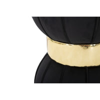 Pouf MF360, Nero, Tessuto, 40x40x44 cm, Seven Design